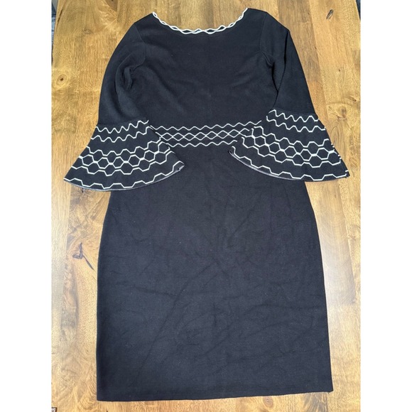 Danny & Nicole Dresses & Skirts - EUC Womens Danny and Nicole black and white sweater dress bell sleeve size S